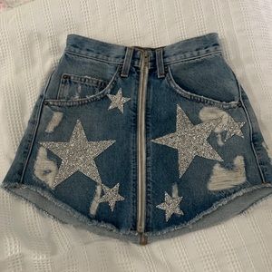 Carmar denim skirt with stars